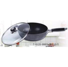 ALUMINUM NON-STICK WOK ]WITHOUT GLASS LID ^ (ALUMINIUM NON-STICK WOK ¡] SANS COUVERCLE EN VERRE ¡^)