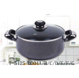 ALUMINUM NON-STICK DUTCH OVEN ]WITH GLASS LID ^ (Алюминиевый Неприлипающие голландской печи  ] со стеклянной крышкой)