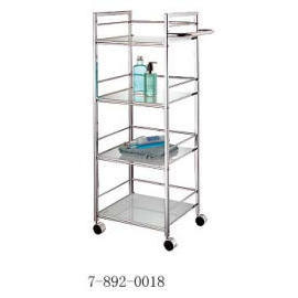 4-TIER GLASS SHELF TROLLEY (4-TIER GLASS SHELF TROLLEY)