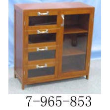 WOOD CABINET W/GLASS DOOR-K/D (WOOD CABINET W / GLASS PORTE-K / D)