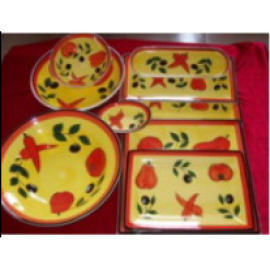 EARTHENWARE DINNER SET (FAÏENCE DINNER SET)