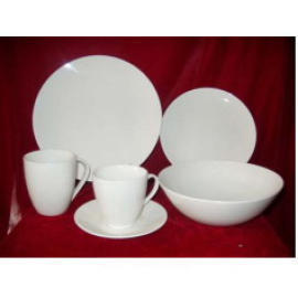 PLAIN WHITE DINNER SET (Plain White Dinner Set)