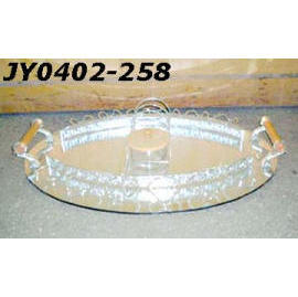 OVAL SHAPE GLASS TRAY (OVAL SHAPE GLASS TRAY)