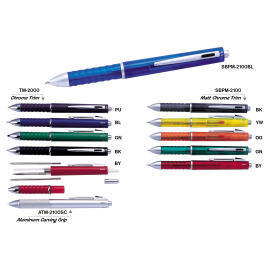 Stationery 3 in 1, 4 in 1 Multi-Functional Plastic Pen