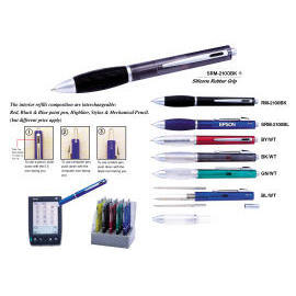 Stationery 3 inl. 4 in 1 Multi-Functional Plastic Pens (Briefpapier 3 inl. 4 in 1 Multi-Funktions-Kunststoff-Kugelschreiber)