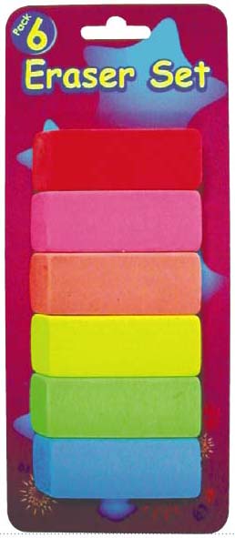 6CT ERASER SET (6CT ERASER SET)