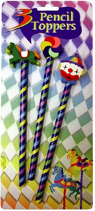 3PC NOVELTY PENCIL + TOPPERS