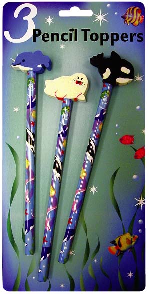 3PC NOVELTY PENCIL + TOPPERS (3PC NOVELTY PENCIL + TOPPERS)