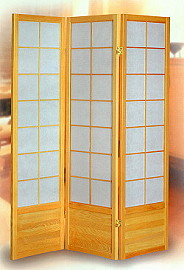 Wooden Fiber Paper Screen w/Foot Board