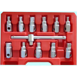 12pc Drain Plug Key & T-Bar -- Auto Repair Tool