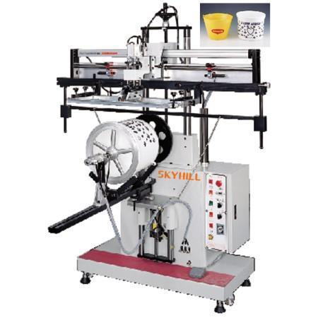 HEAVY DUTY PNEUMATIC CURVE SCREEN PRINTING MACHINE