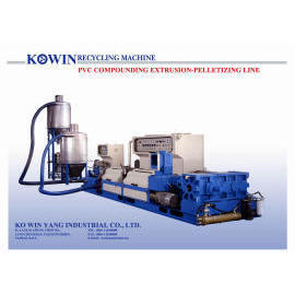 Compounding extrusion-pelletizing line (Extrusion Compounding-Granulieranlage)