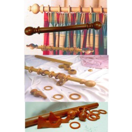 WOODEN Curtain Pole Set (BOIS Curtain Pole Set)