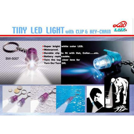 TINY LED LIGHT W/ CLIP & KEY CHAIN (TINY LED LIGHT W/ CLIP & KEY CHAIN)