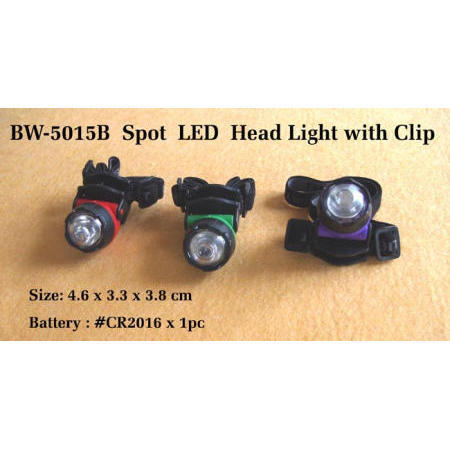 Spot LED head light with clip (Spot LED-Stirnlampe mit Clip)