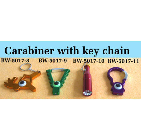 Carabiner with key chain (Mousqueton avec porte-clés)