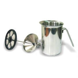 Stainless Steel Milk Frother with Sandwich bottom (Lait moussant en acier inoxydable avec Sandwich bas)