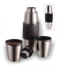 Twin Cups Double Stainless Steel Vacuum Flask (Twin Cups Double Stainless Steel Vacuum Flask)