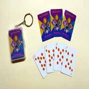 Mini Playing Card With Key Chain