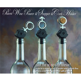 2 in1 Patent Wine Stopper / Wine Pourer / Cork Holder (2 in1 Patent Wine Stopper / Wine Pourer / Cork Holder)