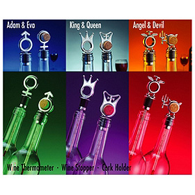 2 in1 Wine Stopper/Cork Holder F3 in1 Wine Stopper/ Wine Thermometer/Cork Holde (2 en 1 Wine Stopper / Cork Holder ¡F3 IN1 Wine Stopper / Vin Thermomètre / Cor)