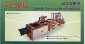Zipper Bag Making Machine with Attachment (Reißverschlusstasche Making Machine mit Anlage)