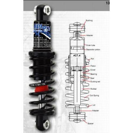 rear shock,Shock Absorber (Amortisseur arrière, Shock Absorber)