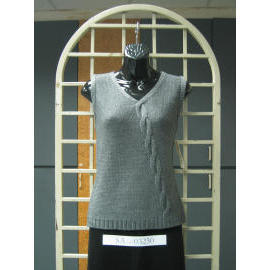 Ladies` Sleeveless 3G Knitting Sweater