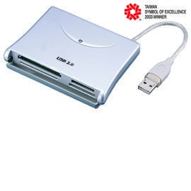 USB 6-in-1 CF/ IBM Microdrive/SM/MS/MMC/SD Card Reader/Writer (USB 6-в  CF / IBM Microdrive / SM / MS / MMC / SD Card Reader / Writer)