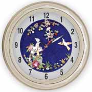 Wall Clock, Natural Jade & Shell Clock