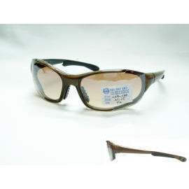 sporting glasses