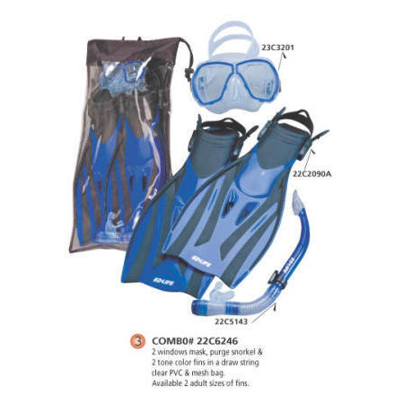 Diving Combo Set (Mask + Snorkel + Fin) (Combo Set de plongée (masque tuba + + Fin))