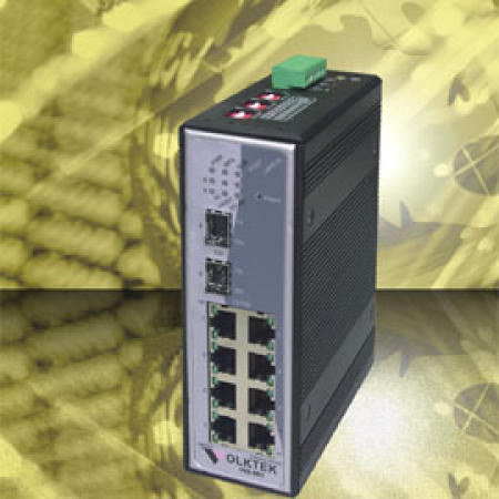 7-port 10/100 + 2-Slot 100Base-FX Managed Industrial Switch (7-port 10/100 + 2-Slot 100Base-FX Managed Industrial Switch)
