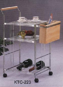 WIRE KITCHEN TROLLY CHROMEW/handle bar (WIRE KITCHEN TROLLY CHROMEW/handle bar)