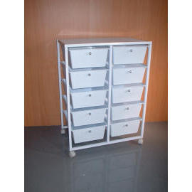 10 PLASTIC DRAWER CABINET