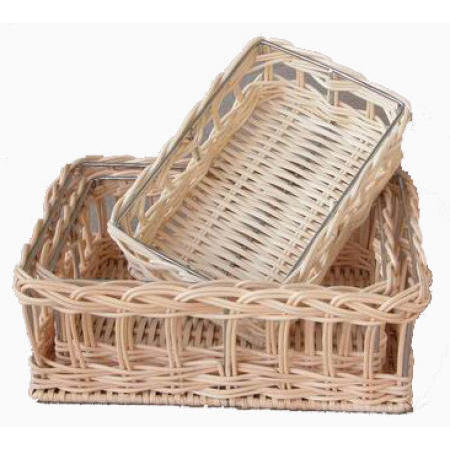 RECTANGLE SERVING BASKET S/3 (ПРЯМОУГОЛЬНИКА ВЫСТУПАЮЩАЯ КОРЗИНУ S / 3)