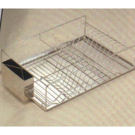 KITCHEN METAL STAINLESS DISH RACK (CUISINE métal inoxydable DISH RACK)