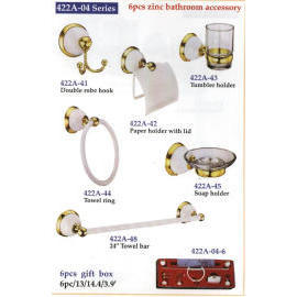 Zinc bathroom accessories (Gold and White) (Цинк аксессуары для ванной комнаты (золото и белый))