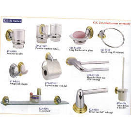 Chrome/Ggold Zinc bathroom accessories (Chrom / Zink Ggold Bad-Accessoires)