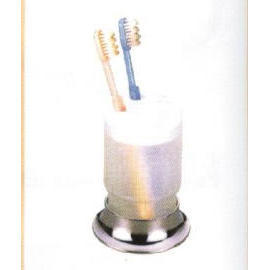 Standing toothbrush & tumbler holder C.P. zinc (Permanent de brosse à dents et porte-verre č.p. zinc)