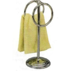 Standing towel ring, C.P. steel or brass (Permanent anneau porte-serviettes, č.p. acier ou en laiton)