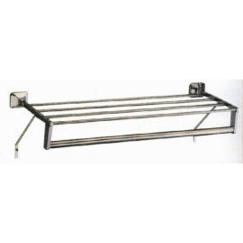 18``/24`` Towel shelf w/bar, C.P. zinc base, W/S.S. tube bar (18``/ 24``п)