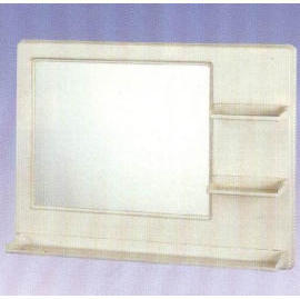 Plastic shelf W/square mirror, Size: 550x420x120m/m (Kunststoffablage W / square Spiegel, Größe: 550x420x120m / m)