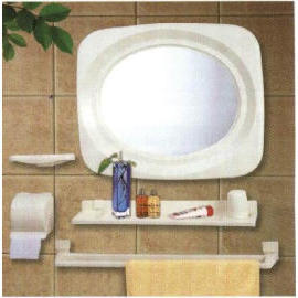 Whole set bathroom appliances, including: mirror, shelf, towel bar, soap dispens (Всего установить сантехнику, в том числе: зеркало, полки, полотенце, бар, мыло dispens)