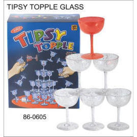 TIPSY TOPPLE GLASS (TIPSY свергнуть СТЕКЛО)