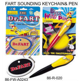 FART SOUNDING KEYCHAIN & PEN