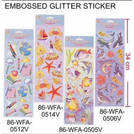 EMBOSSED GLITTER STICKER (GEPRÄGTE GLITTER STICKER)