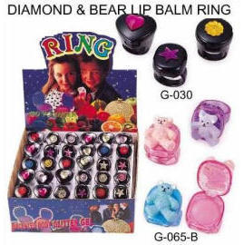 DIAMOND & BEAR LIP BALM RING (DIAMOND & BEAR LIP BALM RING)