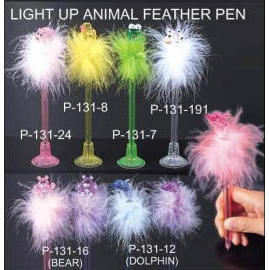 LIGHT UP ANIMAL FEATHER PEN (LIGHT UP ANIMAUX DE PLUME PEN)