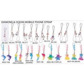 DIAMOND & OCAEN MOBILE PHONE STRAP (DIAMOND & OCAEN Mobile Phone Strap)